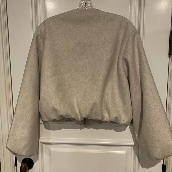 SOFT BOMBER JACKET ECRU - Picture 8 of 11